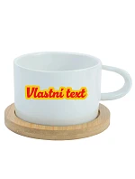 Personalizovaný keramický hrnček „MAKRONKA“ s vlastným textom v obryse Personalizovaný keramický hrnček „MAKRONKA“ s vlastným textom v obryse