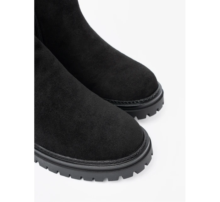 Trendy dámské kotníčkové boty černé platforma Trendy dámské kotníčkové boty černé platforma