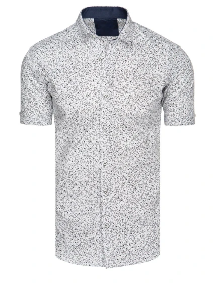 Pánske biele tričko s krátkym rukávom FashionStreet KX1059