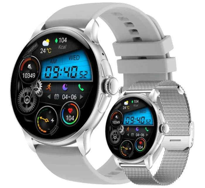 Dámske inteligentné hodinky Rubicon RNCF35 SILVER Náramok + remienok Dámske inteligentné hodinky Rubicon RNCF35 SILVER Náramok + remienok