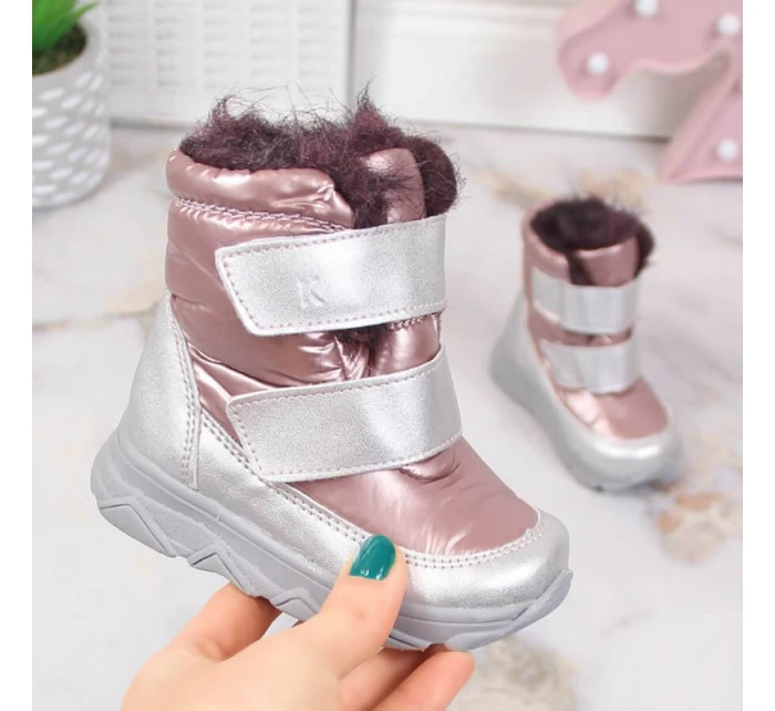 Nepromokavé sněhule s membránou na suchý zip Jr model 17829297 - Kornecki Nepromokavé sněhule s membránou na suchý zip Jr model 17829297 - Kornecki