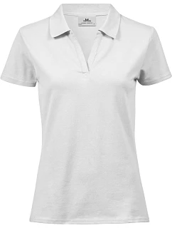 TJ Dámské luxusní piqué polo s výstřihem do V 18. white model 22497437 - Tee Jays