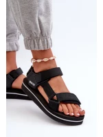 Damskie Sandały Na Platformie Big Star NN274A532 Czarne Damskie Sandały Na Platformie Big Star NN274A532 Czarne