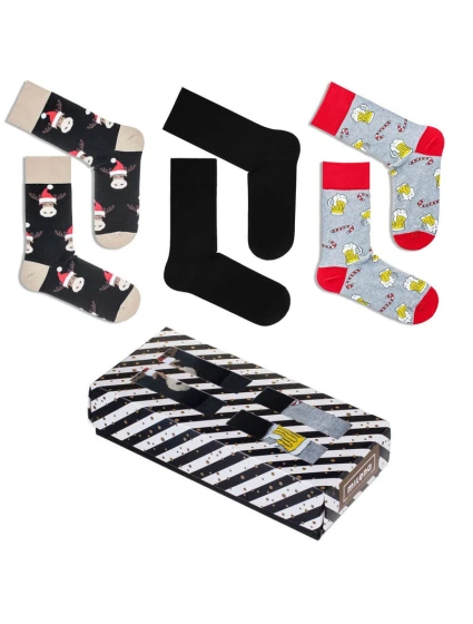 Vánoční sada ponožek 3 páry pánské v model 21780698 - Milena Vánoční sada ponožek 3 páry pánské v model 21780698 - Milena