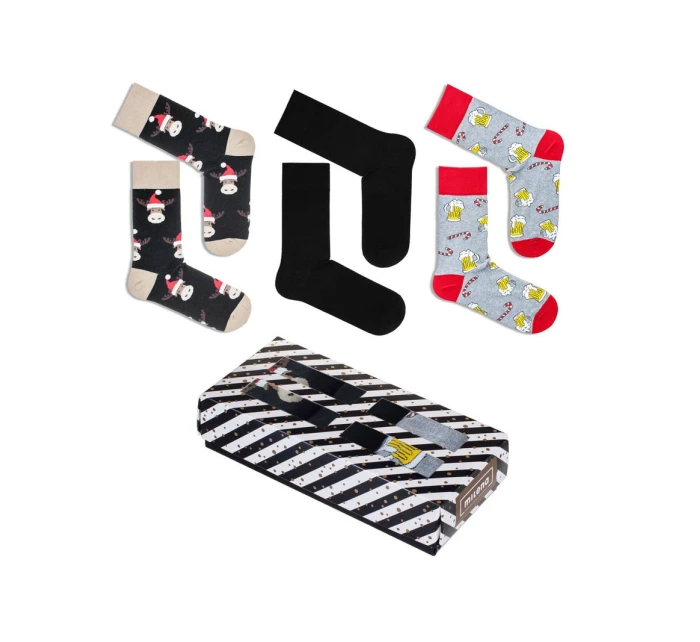 Vánoční sada ponožek 3 páry pánské v model 21780698 - Milena Vánoční sada ponožek 3 páry pánské v model 21780698 - Milena