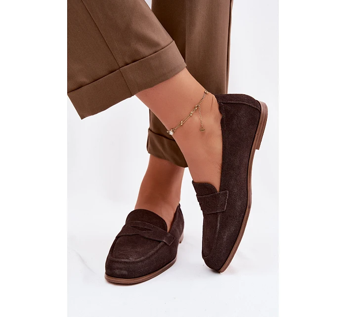 Mokasiny z Přírodního Semiše Vinceza 18122 Čokoládové Mokasiny z Přírodního Semiše Vinceza 18122 Čokoládové