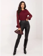 Bluzka IT BZ model 21807975 bordowy - FPrice Bluzka IT BZ model 21807975 bordowy - FPrice