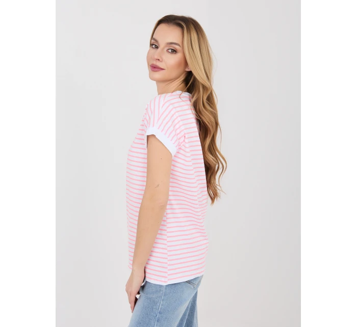 Tričko RV TS A1125.85 bielo-ružové