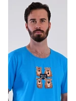 Pánské pyžamo šortky Méďa Happy Pánské pyžamo šortky Méďa Happy