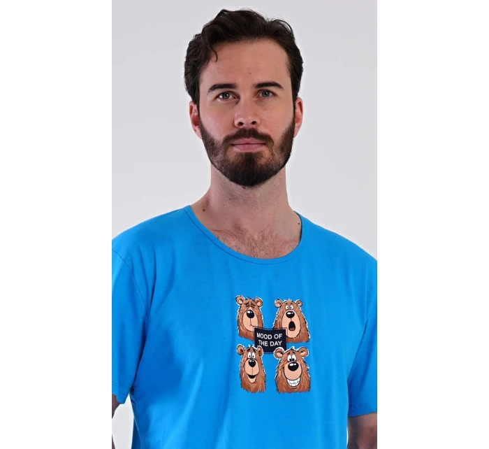 Pánské pyžamo šortky Méďa Happy Pánské pyžamo šortky Méďa Happy