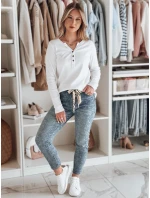 Dámské džínové kalhoty slim fit s páskem blue Dstreet model 21985340 - FashionStreet Dámské džínové kalhoty slim fit s páskem blue Dstreet model 21985340 - FashionStreet