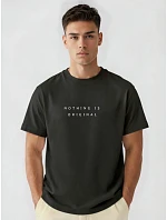 Tshirt męski bawełniany oversize z nadrukiem Break czarny model 22205601 - FashionStreet