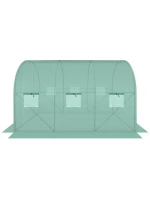 SKLENÍK ZÁHRADNÝ TUNEL 200X300X200CM PE KONŠTRUKCIA ZELENÁ OCEĽ