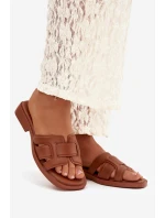 Dámské pantofle na plochém podpatku Camel model 21900529 - Boto