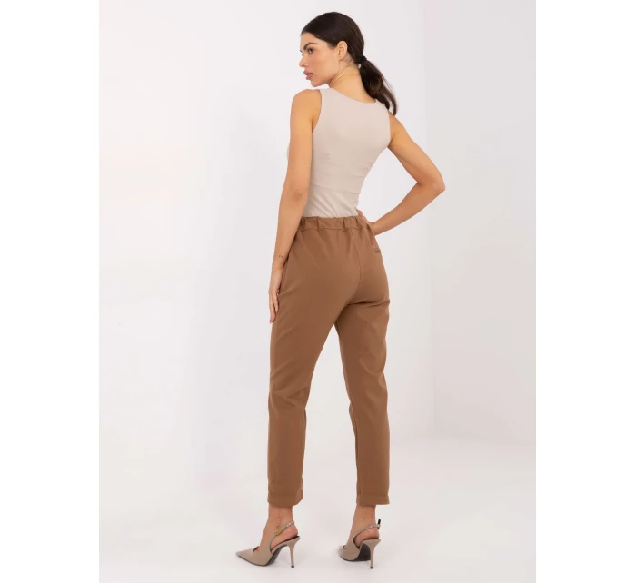 Spodnie IT SP model 21791173 camelowy - FPrice Spodnie IT SP model 21791173 camelowy - FPrice