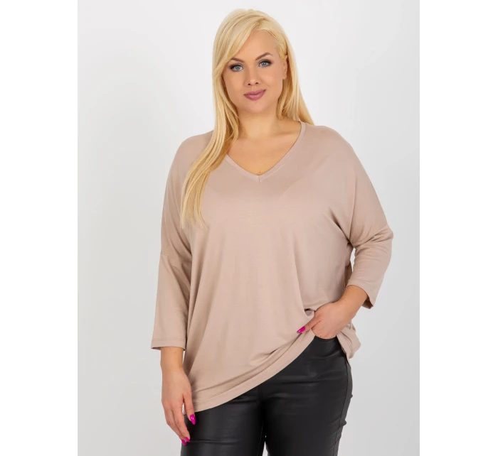 Bluzka RV BZ model 18487413 beżowy - FPrice Bluzka RV BZ model 18487413 beżowy - FPrice