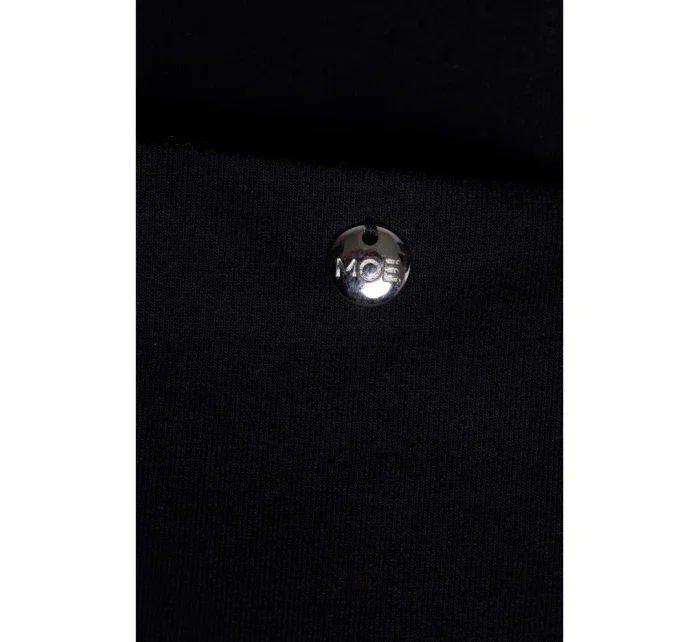 model 19660908 Trapézové šaty s předními kapsami černé - Moe