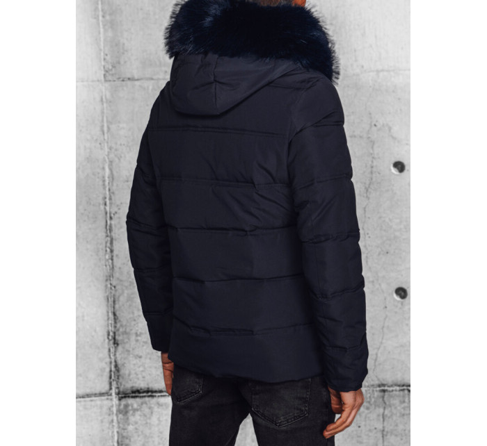 Pánska prešívaná zimná bunda, tmavomodrá, Dstreet TX4643