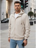 Pánská přechodná bunda s kapucí béžová Dstreet model 21986410 - FashionStreet