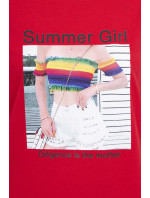 Blúzka s potlačou Summer Girl červená