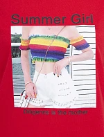 Blúzka s potlačou Summer Girl červená