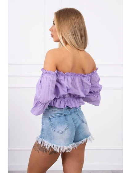 Španělská halenka ve fialové barvě Španělská halenka ve fialové barvě