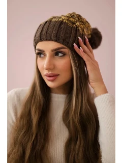 Milano fleecová čiapka K203 yellow melange+brown
