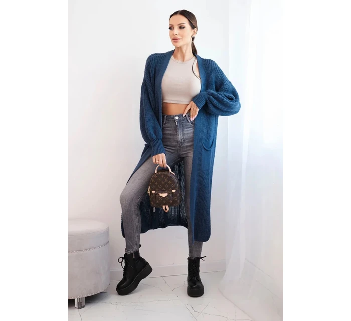 Dlhý svetrík tmavý denim Dlhý svetrík tmavý denim