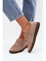 Dámske semišové kožené tenisky Vinceza 79635 beige
