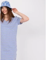 Šaty D16054M30315A bielej a modrej