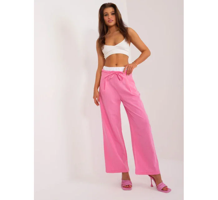 Spodnie DHJ SP model 19915438 różowy - FPrice Spodnie DHJ SP model 19915438 różowy - FPrice