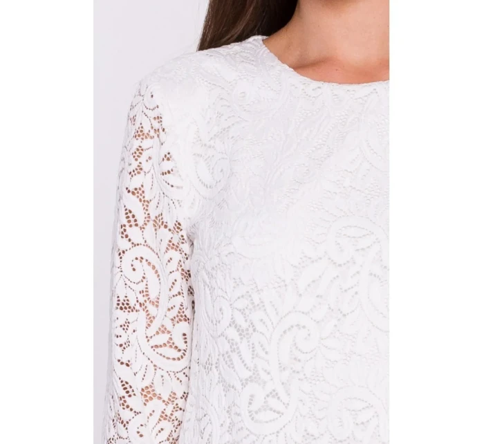 S381 Kombinéza s čipkovanými detailmi - ecru