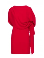 S423 Šaty s plášťom - červené S423 Šaty s plášťom - červené