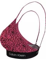 Dámská podprsenka tm. růžová se vzorem model 19015187 - Calvin Klein Dámská podprsenka tm. růžová se vzorem model 19015187 - Calvin Klein