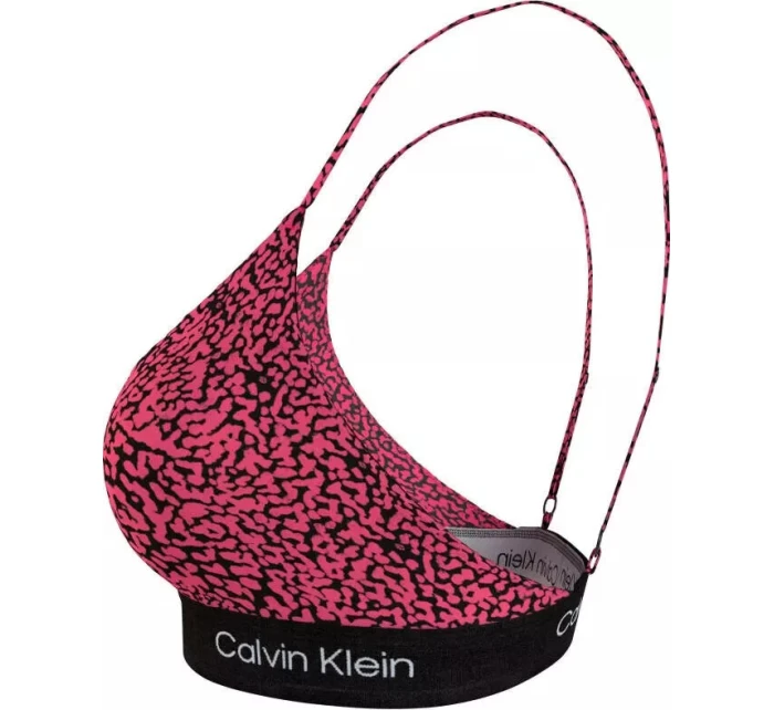 Dámská podprsenka tm. růžová se vzorem model 19015187 - Calvin Klein Dámská podprsenka tm. růžová se vzorem model 19015187 - Calvin Klein