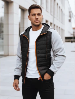 Pánska svetlosivá prešívaná bunda FashionStreet TX4393