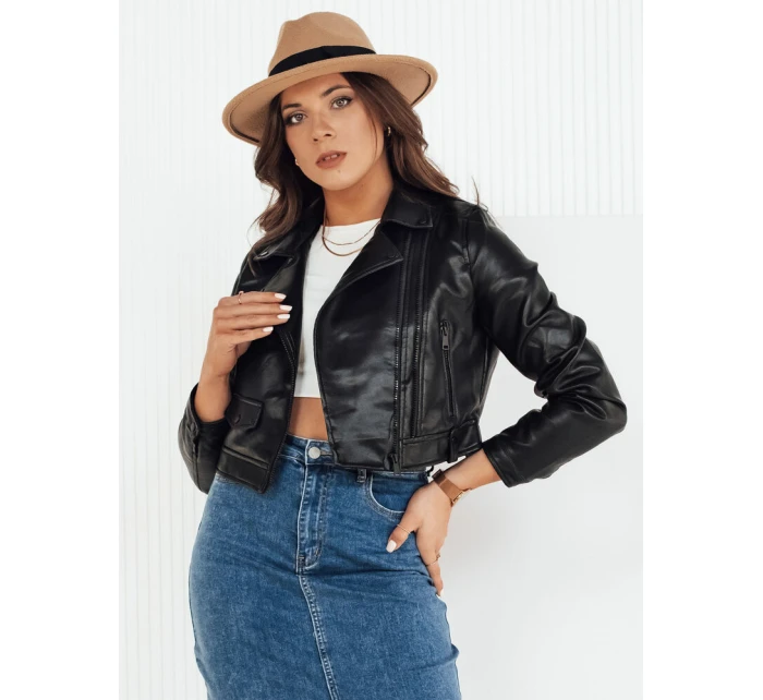 Dámska kožená bunda MOLTION black FashionStreet TY4158