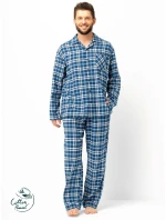 Pánske pyžamo Key MNS 492 B25 dĺžka/r M-2XL so zipsom