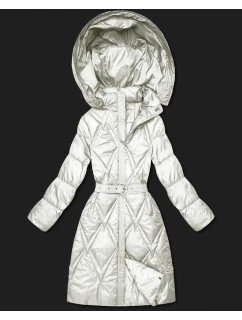 kabát pro přechodné období v barvě ecru s kapucí model 21808985 - MINORITY