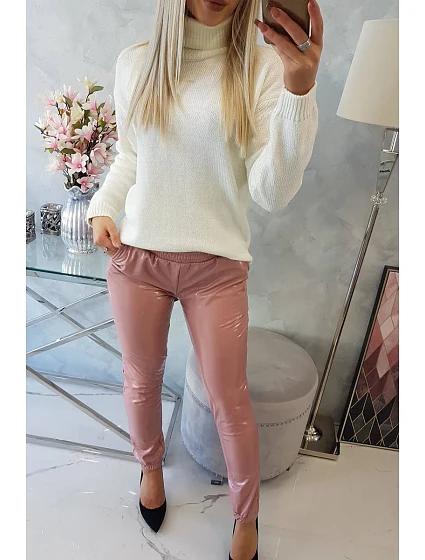 model 18745576 velurové kalhoty tmavě růžové - K-Fashion model 18745576 velurové kalhoty tmavě růžové - K-Fashion