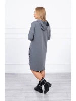 model 18747744 grafitové šaty - K-Fashion