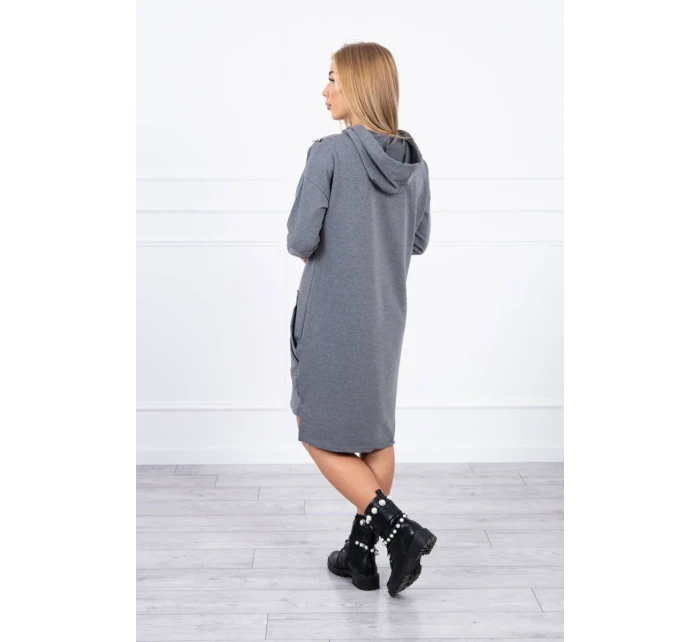 model 18747744 grafitové šaty - K-Fashion