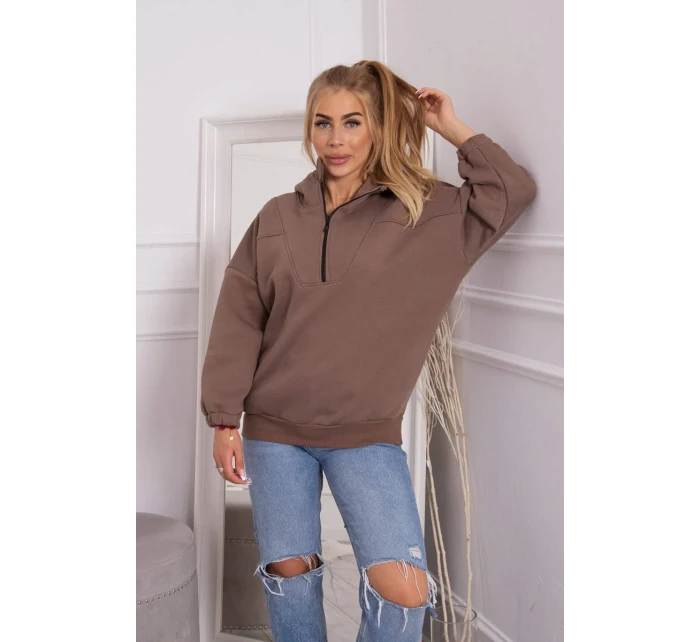 Mikina s kapucňou mocca