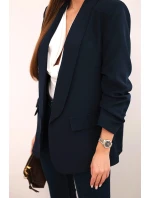 Bunda s chlopňou elegantná tmavomodrá