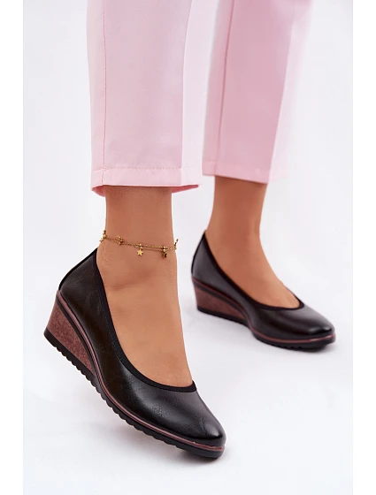 Dámské polobotky na platformě Vinceza 58628 Černé