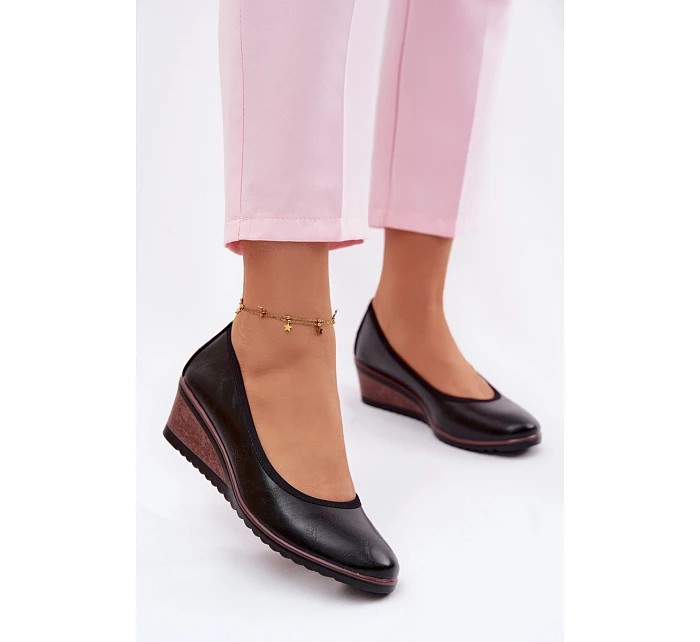 Dámské polobotky na platformě Vinceza 58628 Černé