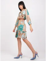 Sukienka LC SK 22K model 19755073 ciemny bezowy - FPrice Sukienka LC SK 22K model 19755073 ciemny bezowy - FPrice