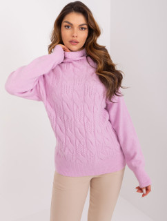 Svetlo fialový pletený sveter