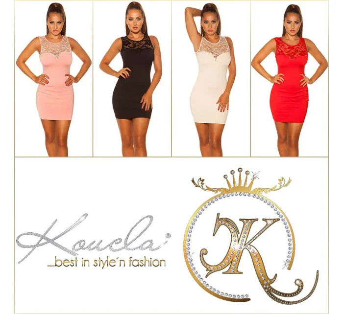 Dámske sexy mini šaty 0000STYLE7 Light beige - KouCla Dámske sexy mini šaty 0000STYLE7 Light beige - KouCla