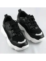 Černé dámské šněrovací tenisky model 17159673